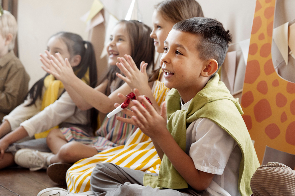 Children participating in hands-on enrichment activities during after-school lessons.